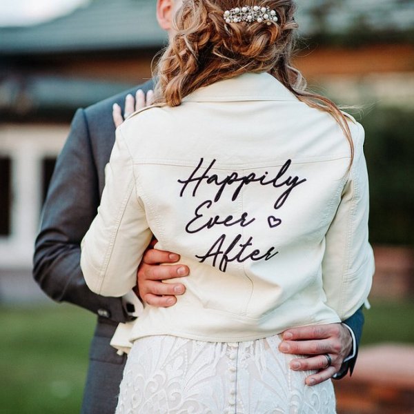 personalized wedding jean jacket