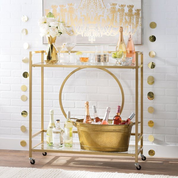 wedding registry bar cart