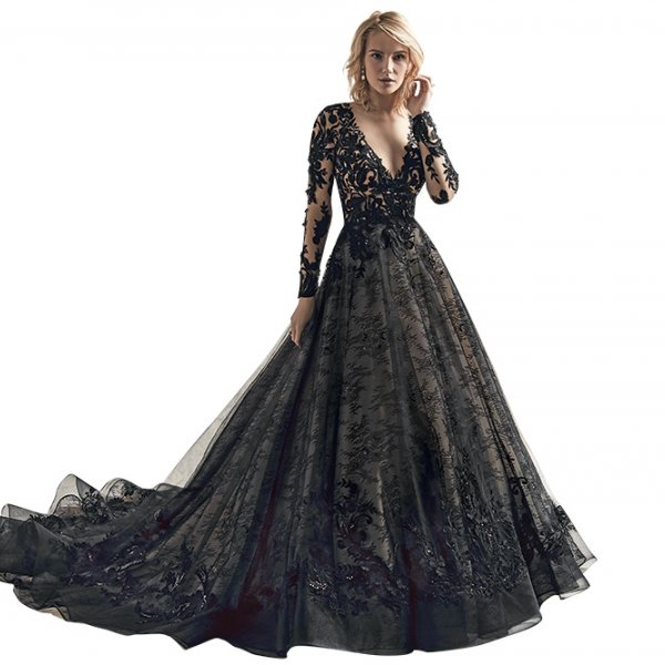 black wedding gowns for sale