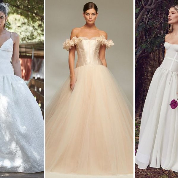 drop waist wedding gowns