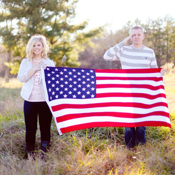 Star-Spangled Love: Patriotic Engagement Photos