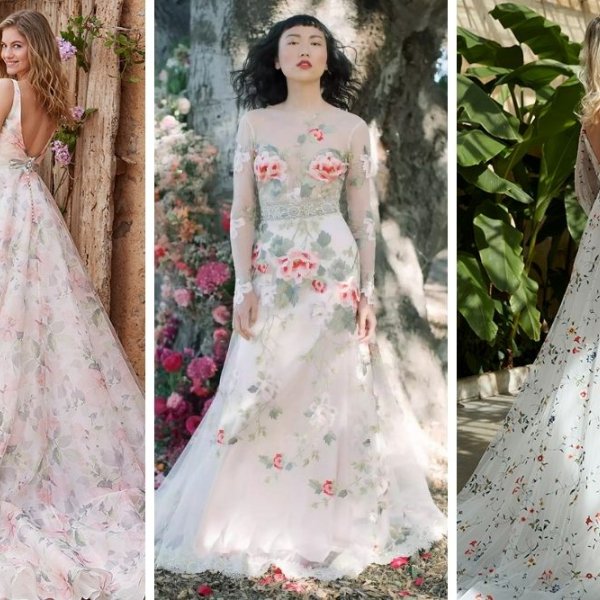 floral wedding gowns