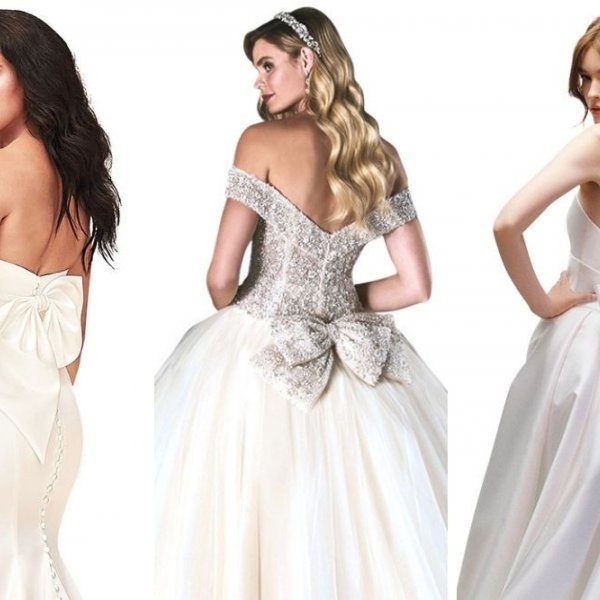 wedding gowns with bows