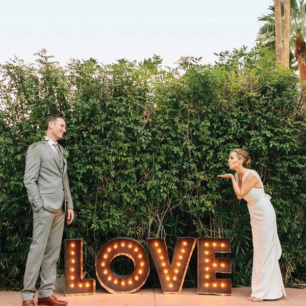 Love wedding sign lights