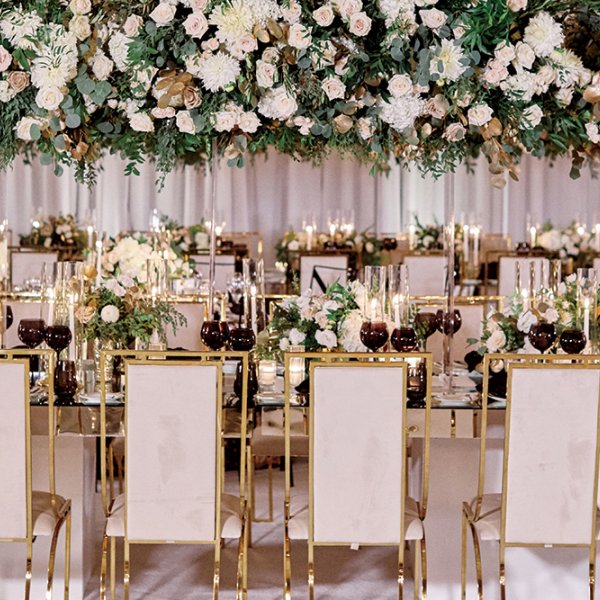 modern wedding reception decor