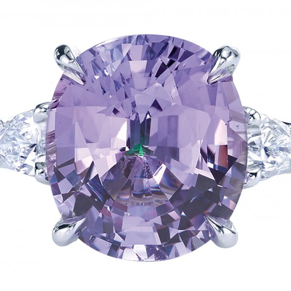 Purple sapphire engagement ring by Jean Dousset