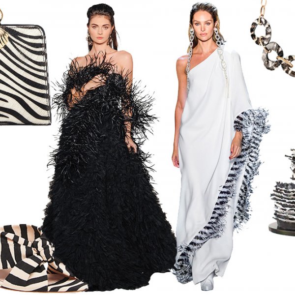 Zebra wedding gowns and accessories