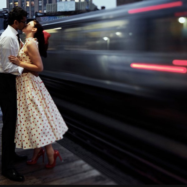 train engagement photo