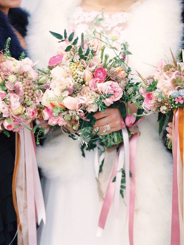 Pink bridal bouquets