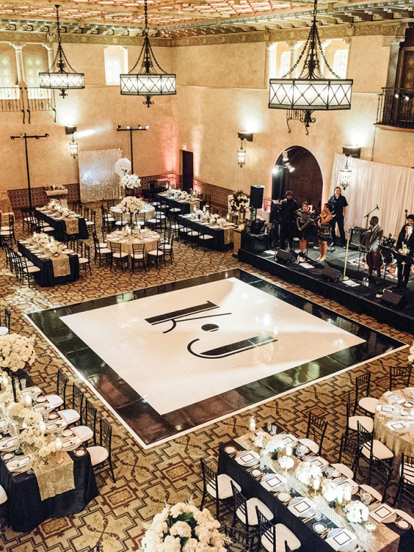 Modern Black and White Wedding Reception modern black and white wedding reception