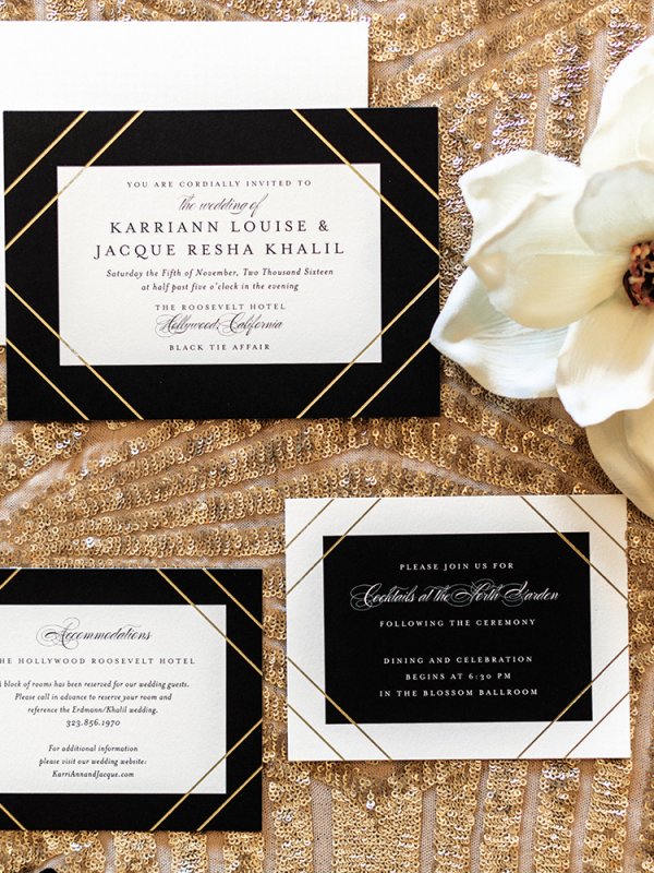 Modern Glam Wedding Invitations modern glam wedding invitations