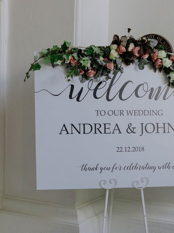 Andrea And Johnny Welcome Sign Andrea And Johnny Welcome Sign