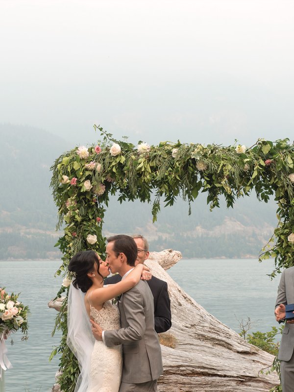 Bride and Groom First Kiss bride and groom first kiss