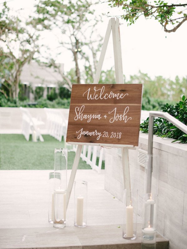 Miami Wedding Welcome Sign