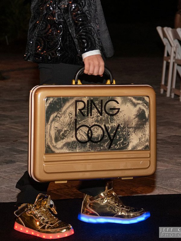 Ring suitcase for wedding ring bearer