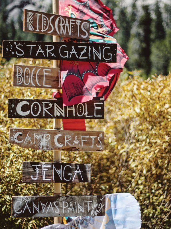Directional signs at wedding Directional signs at wedding