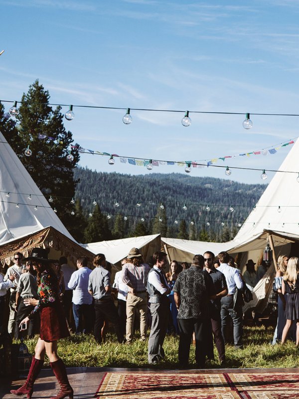 Festival inspired wedding reception