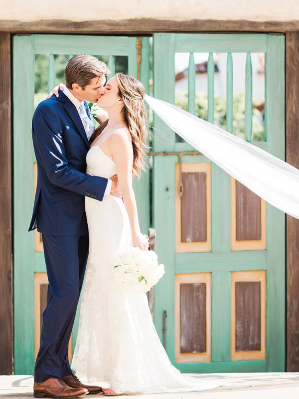 Bride and Groom Kissing bride and groom kissing