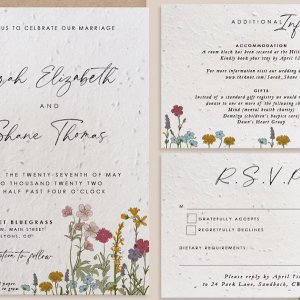 eco friendly wedding invitation