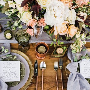 nature inspired wedding reception table