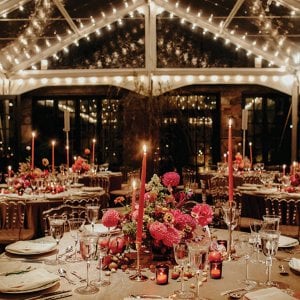 Fall wedding reception