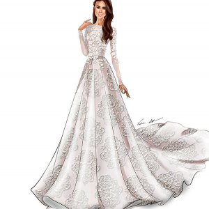 Mermaid Wedding Gowns meghan markle sketches th - Mermaid Wedding Gowns