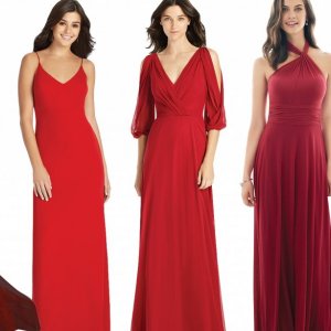 Red bridesmaid dress