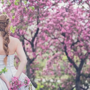 braided spring wedding hairstyle