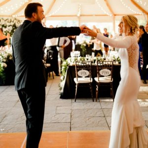 wedding reception bride groom first dance