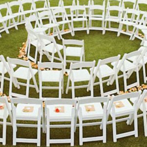 Spiral wedding ceremony seating