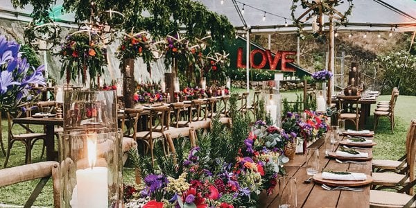 romantic wedding reception