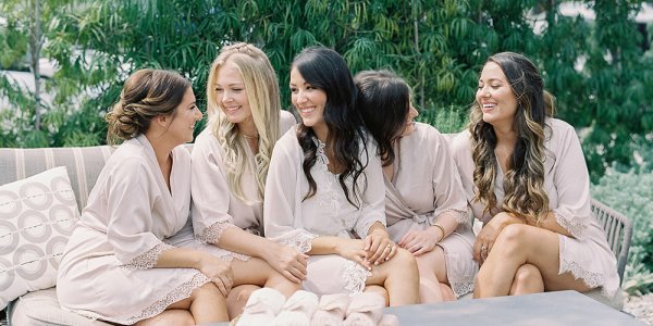 bride and bridesmaids