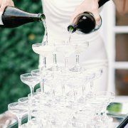 wedding champagne tower