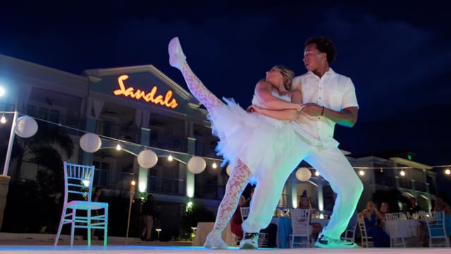 Adrian + Kelly at Sandals Montego Bay in Jamaica